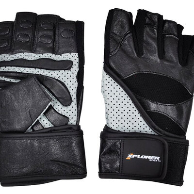 Fitnes rukavice Xplorer mesh-koža L 06640