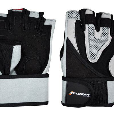 Fitnes rukavice Xplorer sivo-crne L 06629