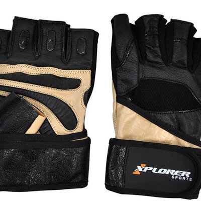 Fitnes rukavice Xplorer bež koža XL 06657