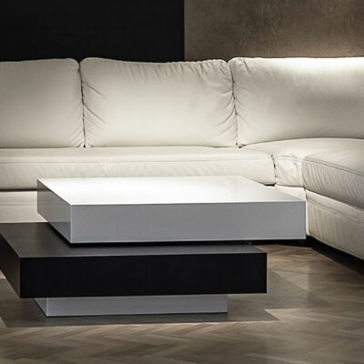 Klub Sto Maxx X Move Belo-Crno 80 x 80 x 35 cm