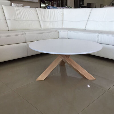 Klub Sto Harvi Mini - Natur / Belo Visoki Sjaj