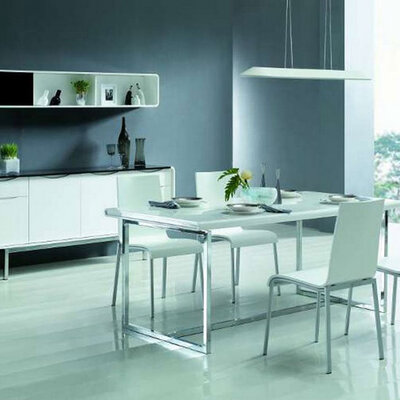 Trpezarijski Sto OID208 Beli Visoki Sjaj