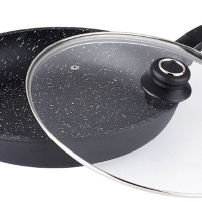 Bergner Tiganj s poklopcem 28cm Silicone-Marmo BG-6463