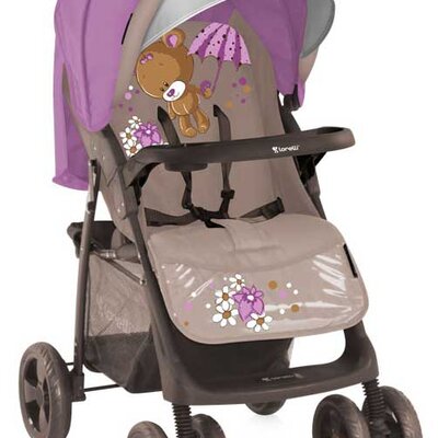 Bertoni Lorelli Kolica Foxy sa prekrivačem Beige n Violet Bear