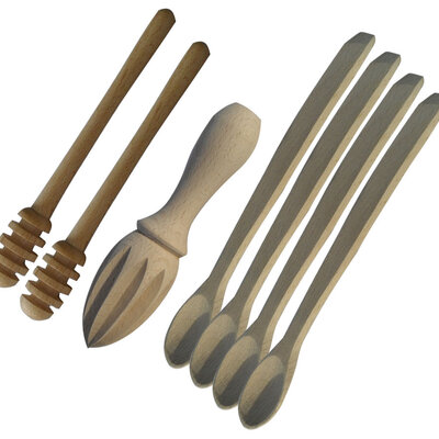 Drveni Set Za Čaj Sa Medom i Limunom - Sedmodelni