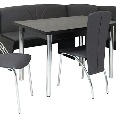 Ugaona trpezarijska garnitura Roda Wenge Siva 164x124