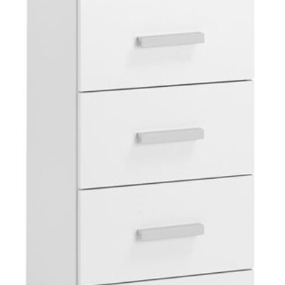 Komoda Rosto 5 fioka uska bela