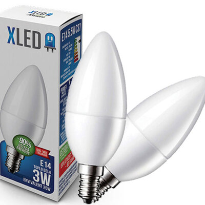 LED Sijalica XLED E14 3W Toplo bela 230Lm 21184 2 kom.