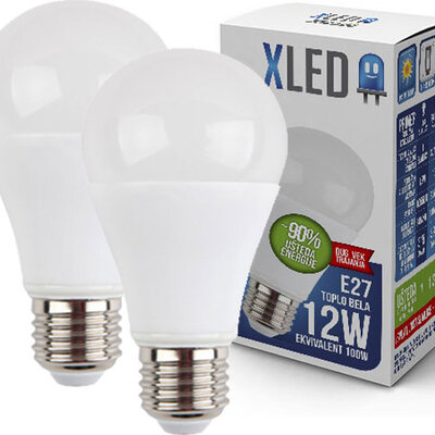 LED Sijalica XLED E27 12W Toplo bela 1055Lm 21176 2kom.