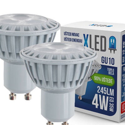 LED sijalica XLED GU10 4W 220V Toplo bela 245Lm 21186 2kom.