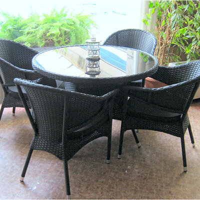 Garnitura Santa wicker ratan 4 fotelje i sto 105 cm