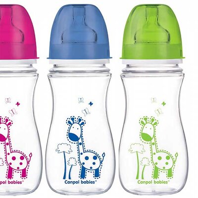 Canpol Babies Antikolik flašica za bebe 300ml Easy Start Colorful Animals 35/204