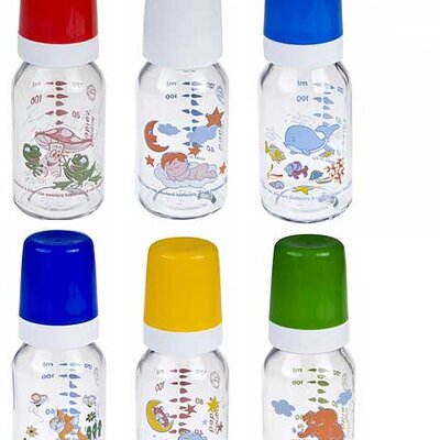 Canpol Baby Staklena flašica 120 ml Retro print 42/202