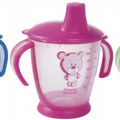 Canpol Non-spill čaša sa ručkama Teddy Friend 180ml  31/500
