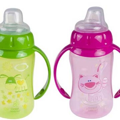 Canpol Bebi bočica sa usnikom za učenje Happy Animals 320ml 56/512