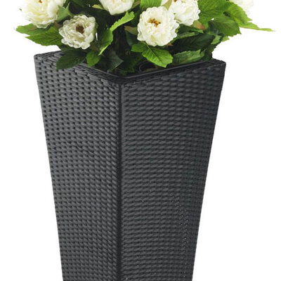 Visoka Saksija Od Ratana Ratio crna