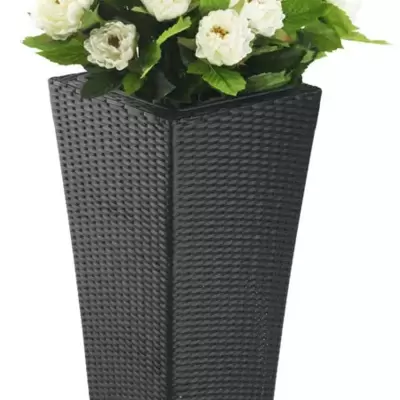 Visoka Saksija Od Ratana Ratio crna