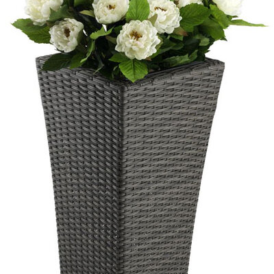 Visoka Saksija Od Ratana Ratio siva