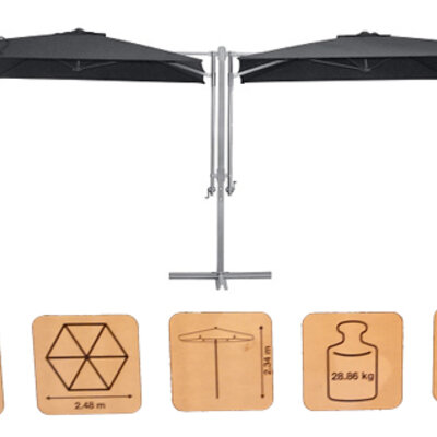 Dupli suncobran za profesionalnu upotrebu Insight