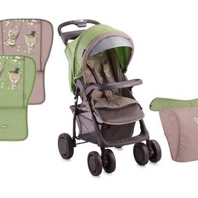 Lorelli Bertoni Kolica za bebe Foxy Beige n Green Bears sa prekrivačem