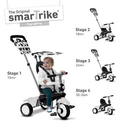 Smart Trike Tricikl 10 - 36 meseci Vanilla White/Black