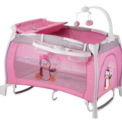 Bertoni Lorelli Prenosivi krevetac sa 2 nivoa iLounge Pink Penguin