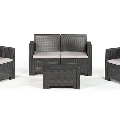 Baštenska Garnitura Alabama - 2 Fotelje, Dvosed i Sto