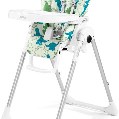 Peg Perego Visoka stolica za hranjenje bebe Zero 3 Dino Park Bianco