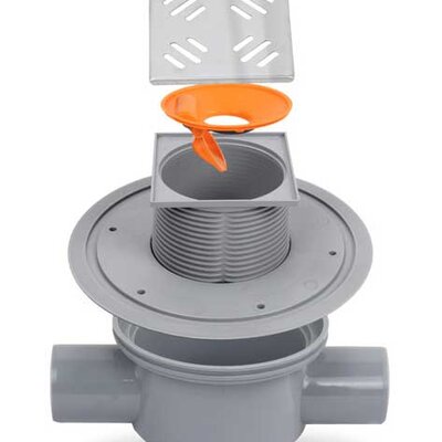 Protočni suvi slivnik za odvod vode fi 50 ht 11.24.