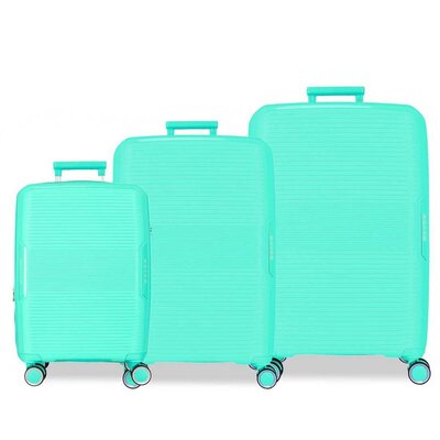 Komplet proširivih kofera od polipropilena 55cm-68cm-78cm Movom Inari turquoise 53294