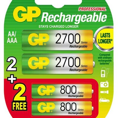GP punjive baterije 2xAA + 2xAAA 270AA/80AAAHC-UC41.2 V