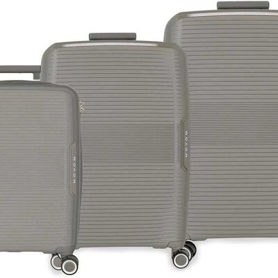 Komplet proširivih kofera od polipropilena 55cm-68cm-78cm Movom Inari grey 53294