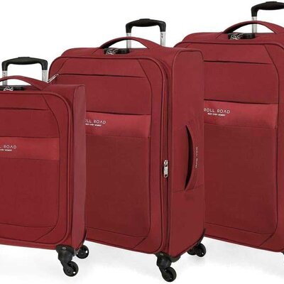 Putni koferi 55cm 66cm 76cm komplet Roll Road Royce red 50194