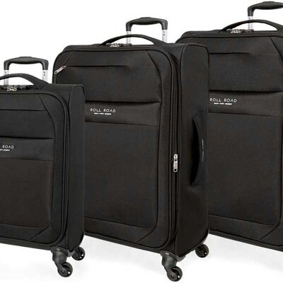 Putni koferi 55cm 66cm 76cm komplet Roll Road Royce black 50194