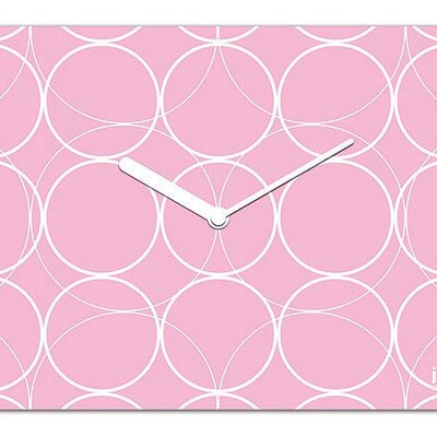 J-me zidni sat kružići pink