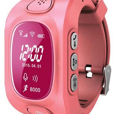 Dečiji sat sa funkcijama GPS lokatora i telefona roze