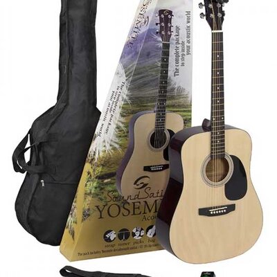 Akustična gitara sa torbom i štimerom SoundSation Yosemite-GP-NT Pack
