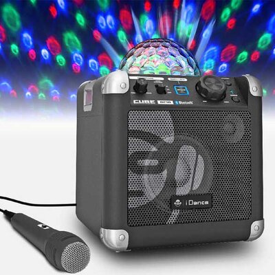 Bluetooth zvučnik sa mikrofonom i disko kuglom iDance BC10 Black PC7005008