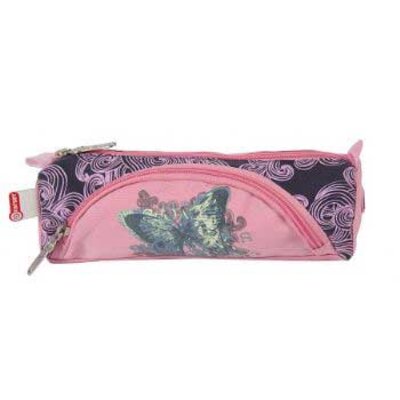 Target Pernica - okrugla sa 1 zipom i džepom Butterfly Pink 15887