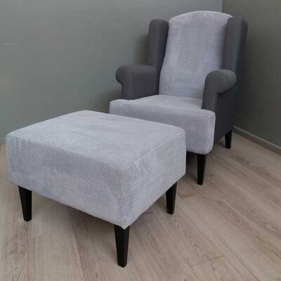 Fotelja sa tabureom Nevada siva