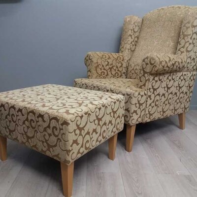 Fotelja sa tabureom Nevada bež