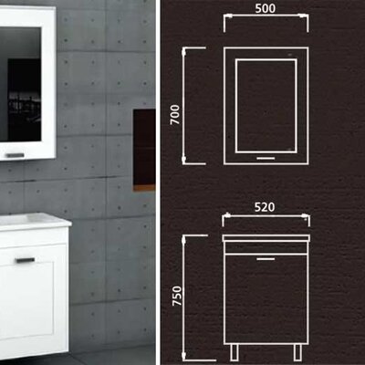 Kupatilski set Merkur Mini sa umivaonikom i ogledalom