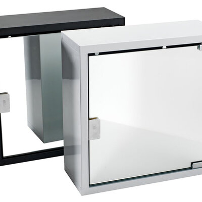 Ormarić sa ogledalom za kupatilo Crna