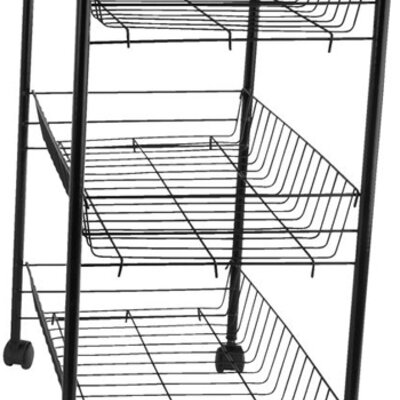 Polica sa točkićima crna