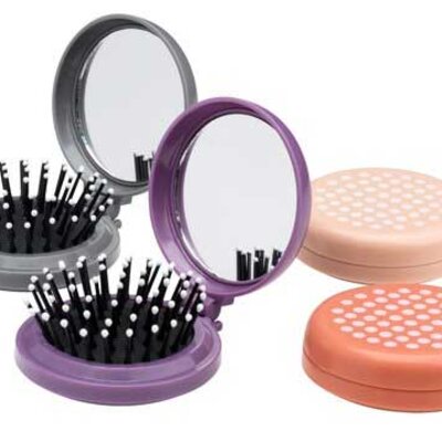 Sklopiva četka za kosu sa ogledalom ljubičasta