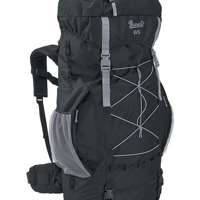 Planinarski ranac Brandit Aviator sa ojačanjima 65 litara crni BR 8016 01