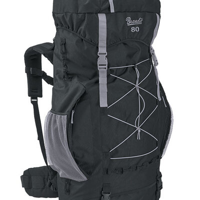 Planinarski ranac Brandit Aviator sa ojačanjima 80 litara crni BR 8017