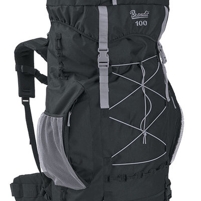 Planinarski ranac Brandit Aviator sa ojačanjima 100 litara crni BR 8018 01