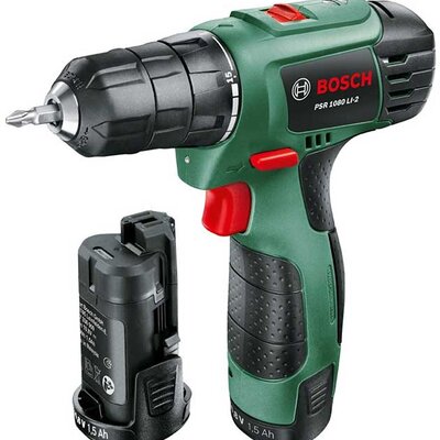 Akumulatorska bušilica odvrtač Bosch PSR 1080 LI-2 sa dva akumulatora  06039A2101