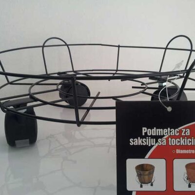 Postolje za saksije sa četiri točkića